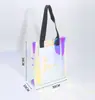 Bolsa Tote Holográfica a Laser com Padrão Personalizado, Bolsa de Presente Transparente de PVC de Alta Qualidade, Bolsa Transversal de Gelatina a Laser, Sacola Plástica