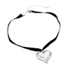 Estilo Ins Transfronterizo Diseño de Nicho Acero Inoxidable Corazón Cuerda de Cera Cadena para Clavícula Corazón de Durazno Clásico Oro de 18 Quilates Acero de Titanio Collar