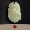Llavero Colgante de Jade del Zodiaco Caballo, Buena Suerte y Seguridad en el Año de Nacimiento, Cadena Colgante Unisex Regalo