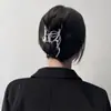 Grampo de Cabelo de Metal Geométrico Irregular Coreano Moda Feminina Versátil Presilha de Mordida Presilha de Tubarão Estilo Frio Acessórios de Cabelo Distintos Grampo de Cabelo