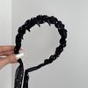 Peine de Lunares Estilo Francés con Cinta, Diadema con Lazo de Corona Alta, Dulce y Delicado, Hace que la Cara Parezca Más Pequeña, Accesorio para el Cabello para Mujer