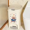 Papelera de Cocina de Alta Apariencia con Gran Capacidad y Pedal de Pie, Estampado de Dibujos Animados, Modelo Nuevo para Baño y Dormitorio, Cubo de Basura con Tapa de Apertura Automática