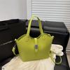 Bolso de Mujer Texturizado 2025 Nuevo Vintage Versátil Bolso Bandolera Casual Trabajo Viajero Portátil Bolso Balde