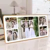 Soporte de Exhibición para Marco de Fotos de Tres Rejillas Impresión Personalizada de Fotos Fotos de Boda Retrato Familiar Foto Adorno de Cristal