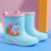 Botas de Chuva Infantis Desenho Animado com Forro de Lã Botas de Chuva Removíveis para Meninos e Meninas