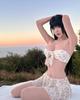 Traje de Baño de Dos Piezas Estilo Falda Nuevo 2025 para Mujer, Cubre Vientre, Adelgazante, Vacaciones en la Playa, Traje de Baño para Fuentes Termales para Mujeres [Dropshipping]