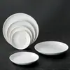 Louça de hotel prato redondo branco puro prato raso prato fundo prato de jantar prato de cerâmica prato para comida ocidental prato de bife prato comercial pode adicionar logotipo