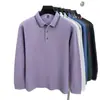 Camiseta de manga larga de algodón puro transfronteriza para hombre, a rayas, holgada, moderna, casual, versátil, tacto de alta gama, cuello con solapa, polo, camiseta para hombre