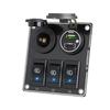 Interruptor de toque painel de telefone para carro modificado carregamento super rápido 66W Tipo-C interruptor de três furos carregador combinado