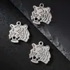 Pingente DIY Cabeça de Tigre Prata Antiga Personalizado Hip-Hop Liga de Metal Fabricante Atacado Colar Acessórios Pingente Retrô Moda