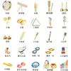 Alunos Peixe de Madeira Instrumentos de Percussão Primeira Série Primeiro Livro Lista de Músicas Orff Bangzi Tábua de Anel Sino de Anel Duplo