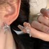 Pendientes de diamantes con destellos del Año del Dragón 2024 para mujer, diseño de nicho de alta calidad, pendientes del zodíaco, pendientes chinos retro de lujo ligeros