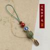 Hetian Jade Dance Lion Ruyi Zodiac Benmingfo llavero colgante de coche disco U para mujer cadena para teléfono móvil colgante bolso para hombre colgante