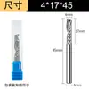 Fresa de un filo de acero de tungsteno para acrílico, PVC, madera, grabado publicitario, cuchillo de corte CNC, fresadora, herramienta especial CNC