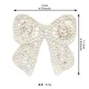 Materiales DIY para Decoraciones de Flores de Ganchillo Hechas a Mano Color Albaricoque, Accesorios de Ropa al por Mayor, Flores Tejidas Exquisitas