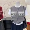 Chaleco de Punto Jacquard Vintage Nuevo Otoño 2026 Ropa Exterior para Mujer Chaleco sin Mangas para Vestir Capa Superior