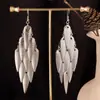 Pendientes largos retro estilo barroco indio de sauce para mujer, huecos, de amor, con borlas multicapa, venta al por mayor