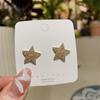 Venda quente de cinco pontas estrela em forma de pequenos brincos frescos brincos de vento frio temperamento pequeno vento perfumado Net brincos vermelhos atacado