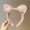 Faixa de cabelo de pelúcia de desenho animado para mulheres, novo modelo outono e inverno 2026, faixa de cabelo especial para lavar o rosto, alto suporte craniano, presilha de cabelo antiderrapante, acessório de cabelo