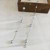Collar de Plata S925 Perla Gris Cielo Estrellado Lujo Accesible Nicho Cadena Clavícula en Forma de Y un Collar Simple Multiuso