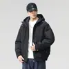 Chaqueta de trabajo con capucha de alta gama para exteriores para hombre, nuevo modelo otoño e invierno 2026, abrigo de algodón casual holgado de moda para hombre