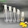 Botella cuadrada de aceite limpiador de 80ml-200ml botella cosmética de PET bloqueo de interruptor izquierdo y derecho botella con bomba dosificadora de polvo botella para base líquida