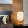 Lámpara de Mesa Japonesa Tatami para Dormitorio Bambú Estilo Escandinavo Madera Zen Madera Maciza Lámpara de Mesita de Noche B&B Lámpara LED