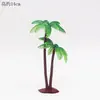 Enchufe para Pastel de Cumpleaños de Árbol del Bosque Verde Azul Amarillo Fieltro Árbol Mori Decoración para Hornear Tarjeta de Mesa de Postre