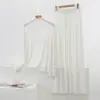 Novo Conjunto de Loungewear Feminino de Manga Longa e Calça Longa, com Textura Modal, Gola Alta, Caimento Solto, que Pode Ser Usado na Rua