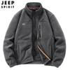 Chaqueta gruesa con forro polar para hombre, chaqueta casual de polar con cuello alto, chaqueta de otoño e invierno con múltiples bolsillos para hombre 8918AJP