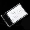 Etiquetas de Nombre Orgánicas de Plástico A4 de 5 pulgadas, Tarjetas de Título de Trabajo de Acrílico de Cristal Transparente de Doble Cara, Horizontales y Verticales, con Ranuras para Tarjetas de 6 pulgadas