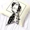 Bufanda de seda para mujer primavera y otoño estilo coreano Corea del Sur bufanda con cinturón de cinta puntiaguda de longitud media banda para el pelo de verano bufanda de moda