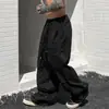 2024 Pantalones de paraguas sueltos americanos con cordón marca de moda cintura elástica pierna ancha overol pantalones casuales para hombre y mujer ins