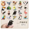 20 Peças Ímãs de Geladeira Magnéticos Macios Originais de Pássaros e Aves Animais Pequenos 3D Crianças Educação Infantil Iluminação Jardim de Infância Adesivos Magnéticos à Prova d'Água