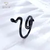 Anillo serpiente retro transfronterizo de Europa y Estados Unidos para mujer con apertura ajustable, anillo simple de personalidad, venta al por mayor de fábrica
