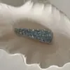 Grampo de Cabelo Azul com Pedras Completas de Alta Qualidade Grampo Elegante para Franja Clipe Lateral Feminino Acessórios de Cabelo Laço Grampo de Cabelo de Alta Qualidade Cabelo