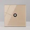 Painel de Tomada com Interruptor FLKL de Vidro Temperado Dourado Tipo Alavanca Reset 86 Embutido na Parede Interruptor para Hotel Casa
