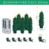 Velas de Natal Controladas por Controle Remoto com 6 LEDs, Velas Cônicas Simuladas Piscantes Sem Fumaça, Decorações de Natal Verdes a Pilha AA