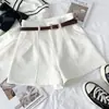 Shorts lisos de cintura alta, modernos y versátiles, estilizan y son elegantes, nueva colección de verano 2026, pantalones casuales de pierna ancha para mujer