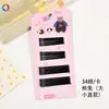 Set de Pinzas para el Cabello de Dibujos Animados Pintura Negra Mate Pinza para Flequillo Cabello 20 Pinzas de Una Palabra En Cajas Pinza Lateral Simple A33