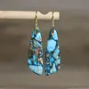 Pendientes colgantes artísticos retro color piedra emperador natural elegantes elegantes elegantes elegantes pendientes para mujer pendientes pendientes