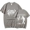 Camiseta de Moda para Mujer con Estampado de Caballo Fantasma Transfronteriza de Comercio Exterior Moda Europea y Americana Hip Hop Metal Rock Gótico Calle
