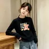 Ropa de Felpa de Otoño para Niñas Cálida de Invierno Otoño 2026 Nueva Camiseta Básica de Manga Larga para Niña Casual Cuello Redondo Moderna