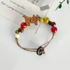 Pulsera de Cerámica Jingdezhen Nueva Pulsera de Cerámica China Joyería Estudiante Estilo Tíbet Cuerda Trenzada a Mano Puesto Regalo para Estudiante
