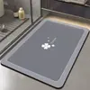 Alfombrilla de baño absorbente de tierra de diatomeas transfronteriza, alfombrilla antideslizante para el suelo para la entrada del baño y el inodoro, adecuada para lavabos y baños