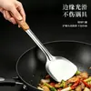 Cuchara y Espátula de Acero Inoxidable con Mango de Madera con Veta, Cuchara de Cocina de Acero Inoxidable, Espátula de Cocina para el Hogar, Espátula de Cantina