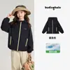 Jaqueta Pudim Haru Roupas Infantis Primavera 2026 Nova Jaqueta Impermeável Soft Shell para Uso Externo para Bebês Meninas com Capuz