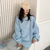 Nova camiseta solta transfronteiriça com padrão waffle e color blocking, moletom casual oversized, estilo casual de primavera e outono, top de gola redonda