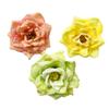 Rosa vintage con borde tostado, flor falsa, accesorio para el pelo, horquilla, corona de flores para boda, camelia
