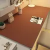 Alfombrilla de Escritorio de Cuero Ecológica de Color Sólido para Estudiantes Protección Ocular Impermeable a Prueba de Aceite Antideslizante Alfombrilla para Mesa de Café Lavable Alfombrilla para Escritorio de Estudio de Computadora
